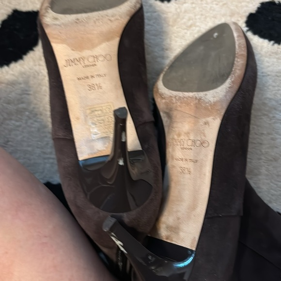 Jimmy Choo chocolate brown suede boots size 38.5 - Picture 7 of 7